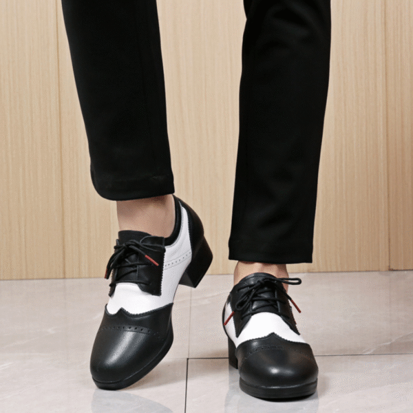 Men's 4cm Leatherette Heels Ballroom Dance Shoes - Image 5