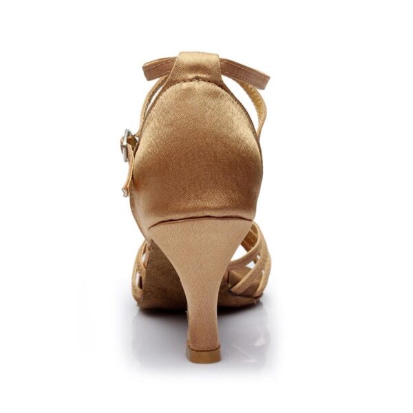 Women's Leather 5.5cm/7.5cm Heels Strappy Knot Latin Dance Shoes Ballroom Dance Shoes - Image 6