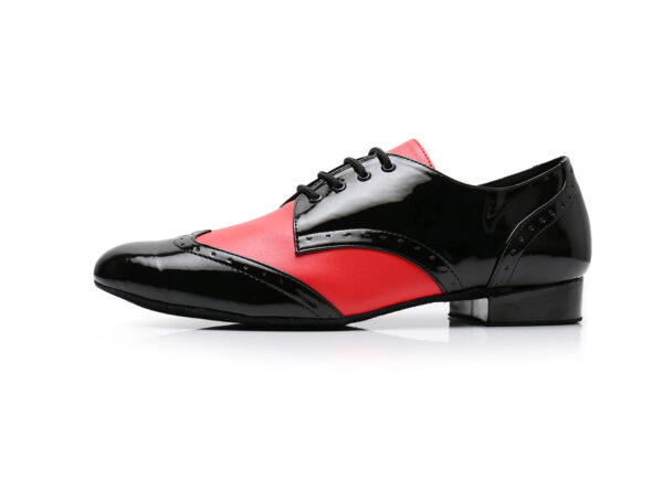 Men's Leatherette Modern Shoes With Lace-up Latin Ballroom Dance Shoes - Image 2