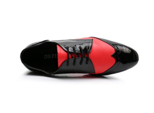 Men's Leatherette Modern Shoes With Lace-up Latin Ballroom Dance Shoes - Image 4