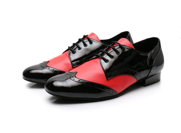 Men's Leatherette Modern Shoes With Lace-up Latin Ballroom Dance Shoes - Image 6
