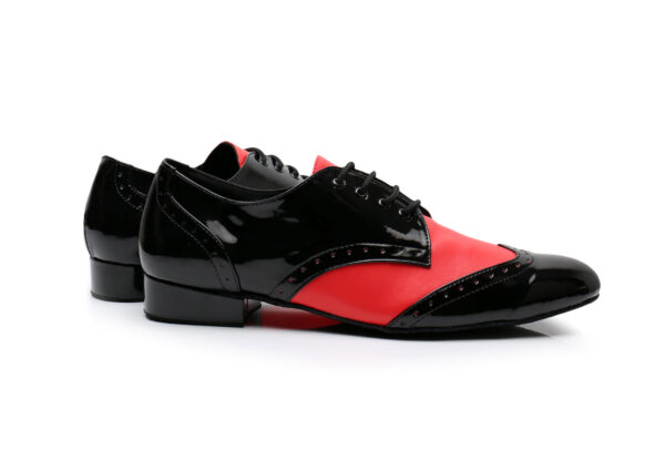 Men's Leatherette Modern Shoes With Lace-up Latin Ballroom Dance Shoes - Image 7