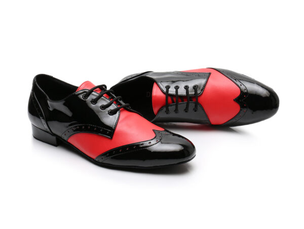 Men's Leatherette Modern Shoes With Lace-up Latin Ballroom Dance Shoes - Image 9
