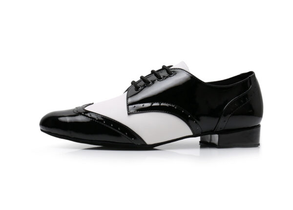 Men's Leatherette Modern Shoes With Lace-up Latin Ballroom Dance Shoes - Image 2
