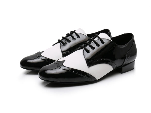Men's Leatherette Modern Shoes With Lace-up Latin Ballroom Dance Shoes - Image 5
