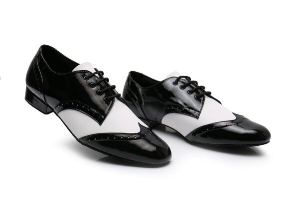 Men's Leatherette Modern Shoes With Lace-up Latin Ballroom Dance Shoes - Image 8