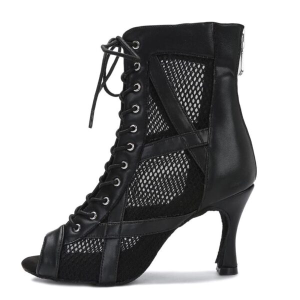 Women's Leatherette Customized Heel Heels Dance Boots Jazz Salsa Dancing Shoes - Image 4