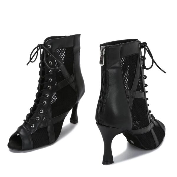 Women's Leatherette Customized Heel Heels Dance Boots Jazz Salsa Dancing Shoes - Image 6