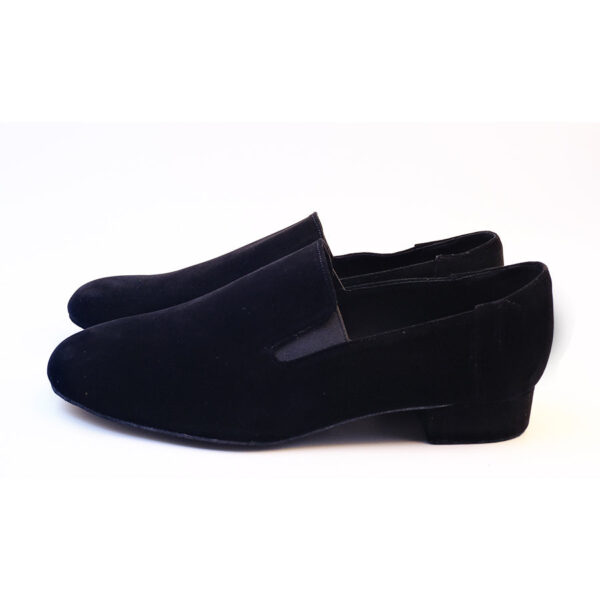 Men's 2cm Black Leatherette Heels Ballroom Dance Shoes - Image 3