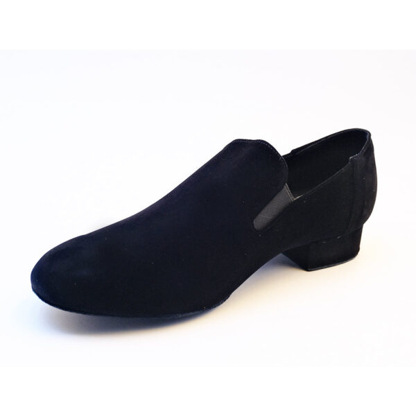 Men's 2cm Black Leatherette Heels Ballroom Dance Shoes - Image 2