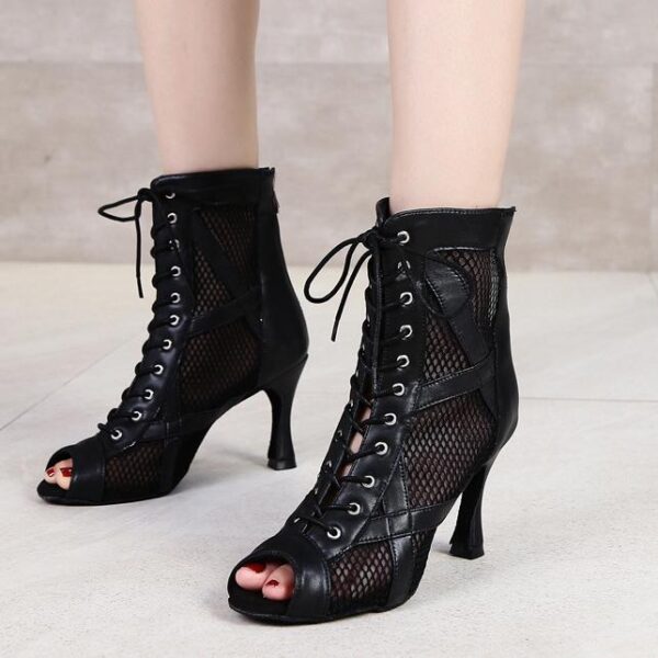 Women's Leatherette Customized Heel Heels Dance Boots Jazz Salsa Dancing Shoes