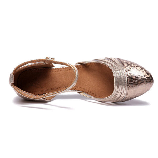 Women's Leatherette 3.5cm/5cm Heels Closed Toe Rubber Sole Ballroom Dance Shoes Modern Shoes - Image 4