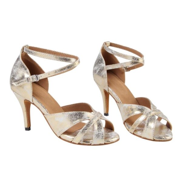 Women's Leatherette Customized Heel Latin Shoes Ballroom Dance Shoes Salsa Shoes - Image 8