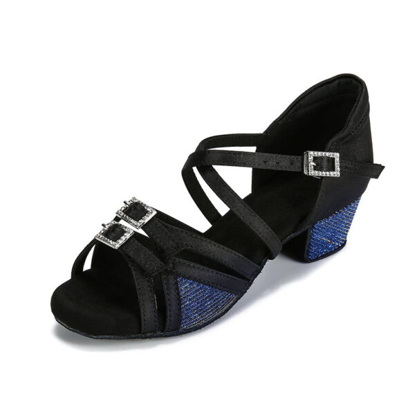 Kid's Satin 3.5cm Heel Ballroom Dance Shoes Latin DanceShoes - Image 5