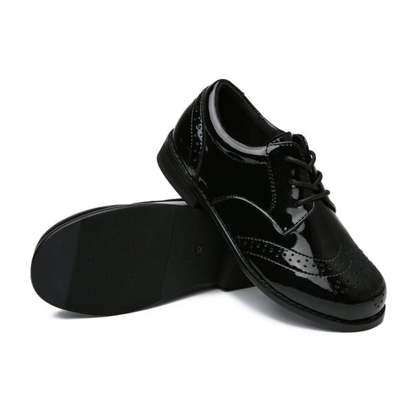 Kid's Patent Leather Heels Ballroom Dance Shoes Latin Shoes - Image 3