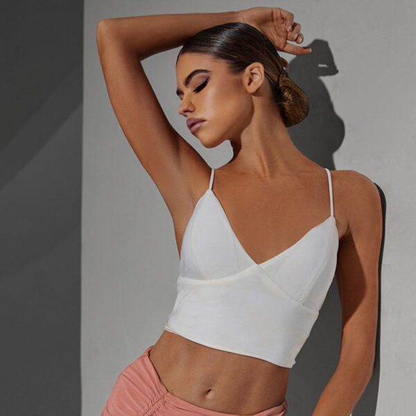 Z Women's Milk Silk Halter Latin Tops Practice Tops Latin Dance Wear - Image 7