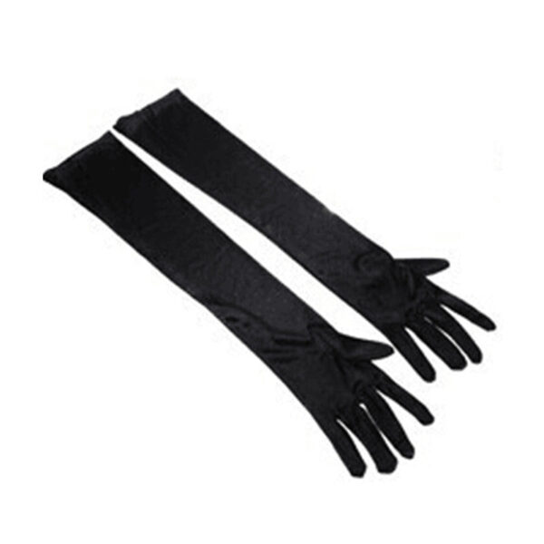 YJFY-Women's Latin Dance Velvet Long Gloves - Image 3