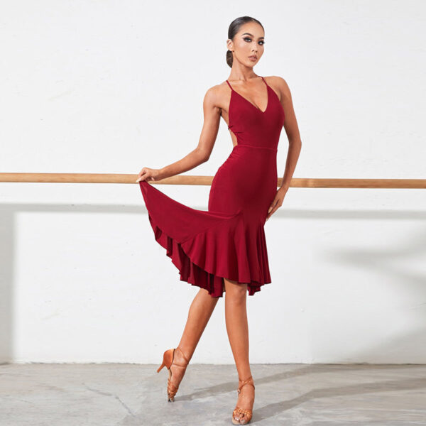 Z Women's Milk Silk Strapless Backless Dance Dress DanceWear - Image 5