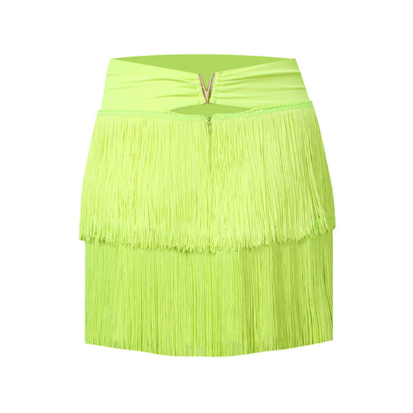 Z Girls Milk Silk Tassel Latin Dance Skirt Dance Wear - Image 7