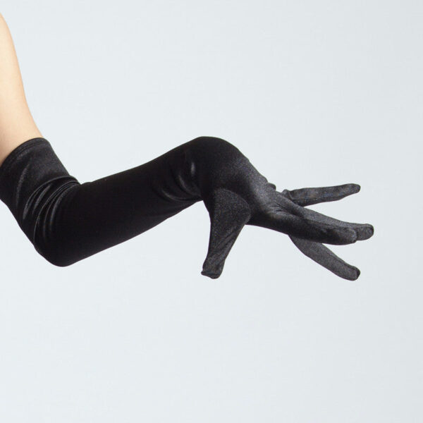 YJFY-Women's Latin Dance Velvet Long Gloves - Image 2