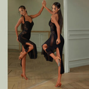 Z Women's Sleeveless Latin Dance Dress Dance Wear Training Performance Dress