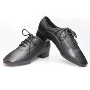 Men's 2.5cm Black Leatherette Heels Ballroom Dance Shoes