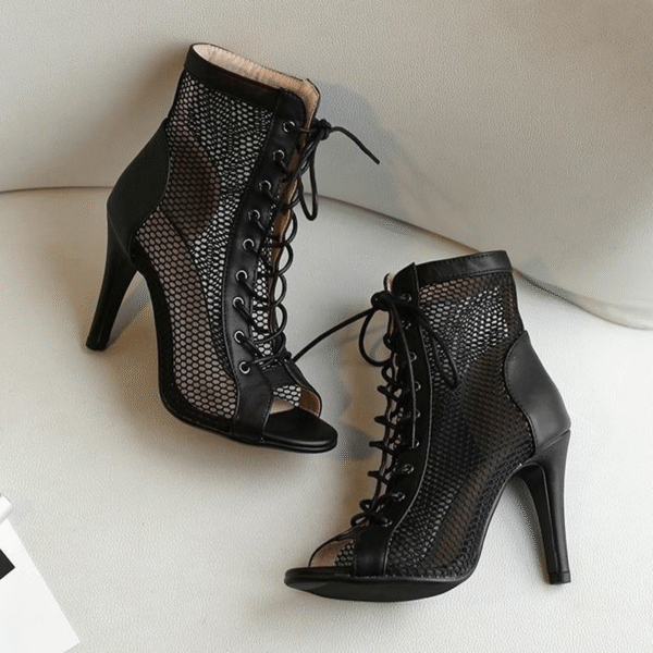 DS Women's Customized Heel Leatherette Rubber Heels Dance Boots Jazz Street Sole Dance Shoes - Image 8