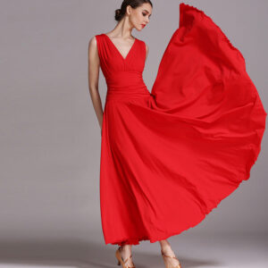 Women's V-neck Morden Dress Ballroom Dance Dress Swing Dress Training Performance