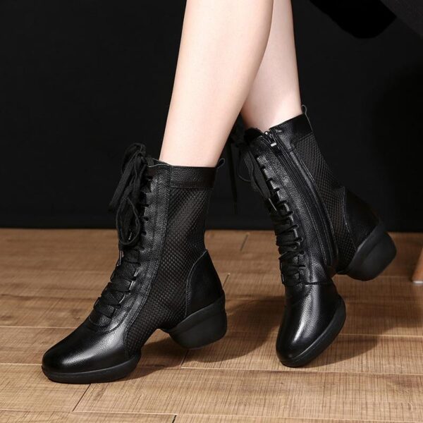 Women's Leatherette 4cm Heels With Lace-up Dance Shoes/Dance Boots/Jazz Boots - Image 7