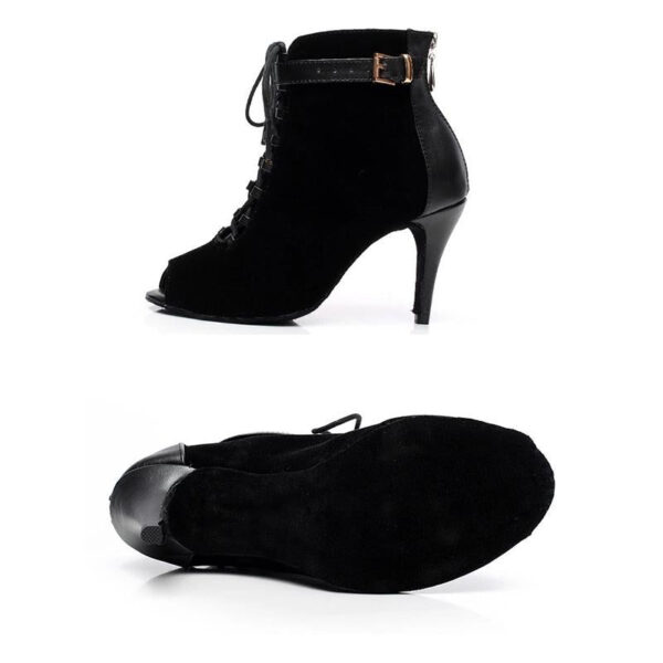 Women's Suede Customized Heel Dance Boots Heel Heels Dance Boots Jazz Salsa Dancing Shoes - Image 5