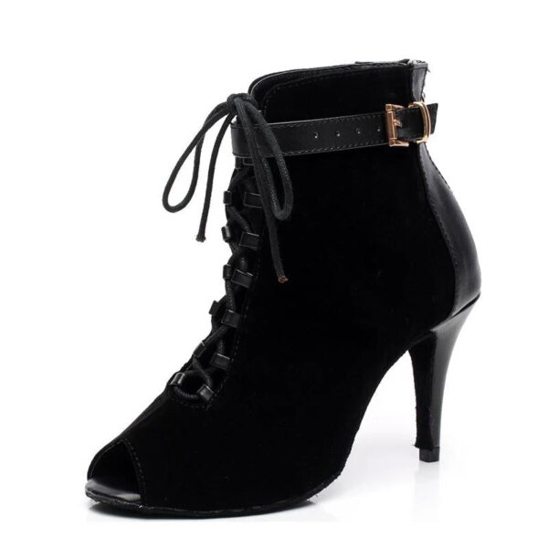 Women's Suede Customized Heel Dance Boots Heel Heels Dance Boots Jazz Salsa Dancing Shoes - Image 2