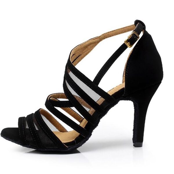 DS Women's Suede Customized Heel Latin Shoes Salsa Shoes Ballroom Dance Shoes - Image 2
