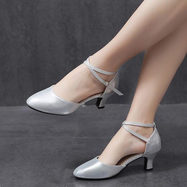 Women's Leatherette 3.5cm/5.5cm Heels Rubber Sole Swing Dance Shoes Ballroom Dance Shoes Modern Shoes - Image 2